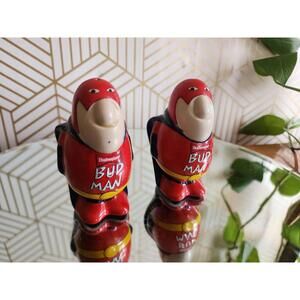 1990s Vintage Budman Budweiser Salt And Pepper Shakers Set -  Bud Man